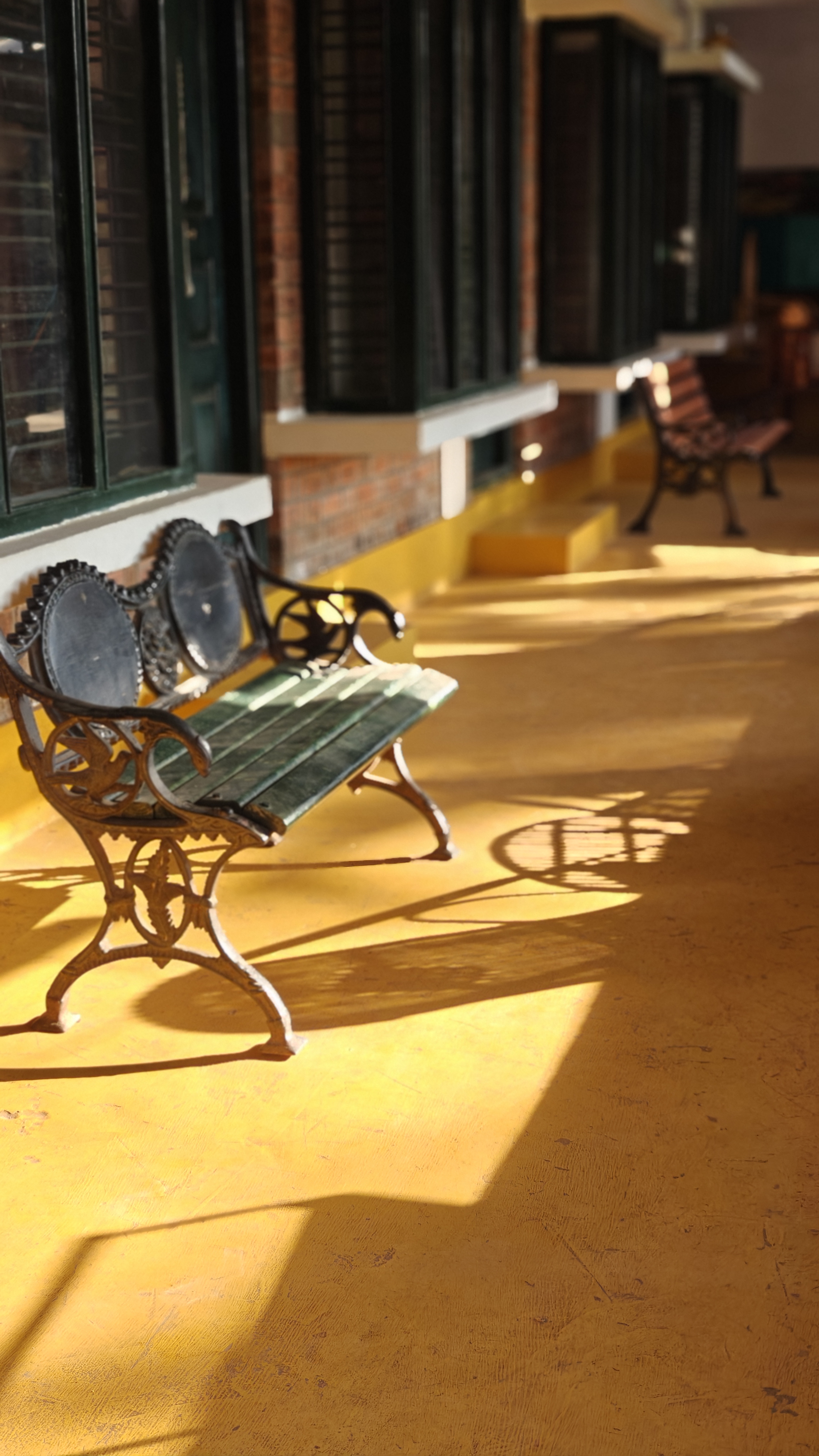 Shaded veranda with garden views